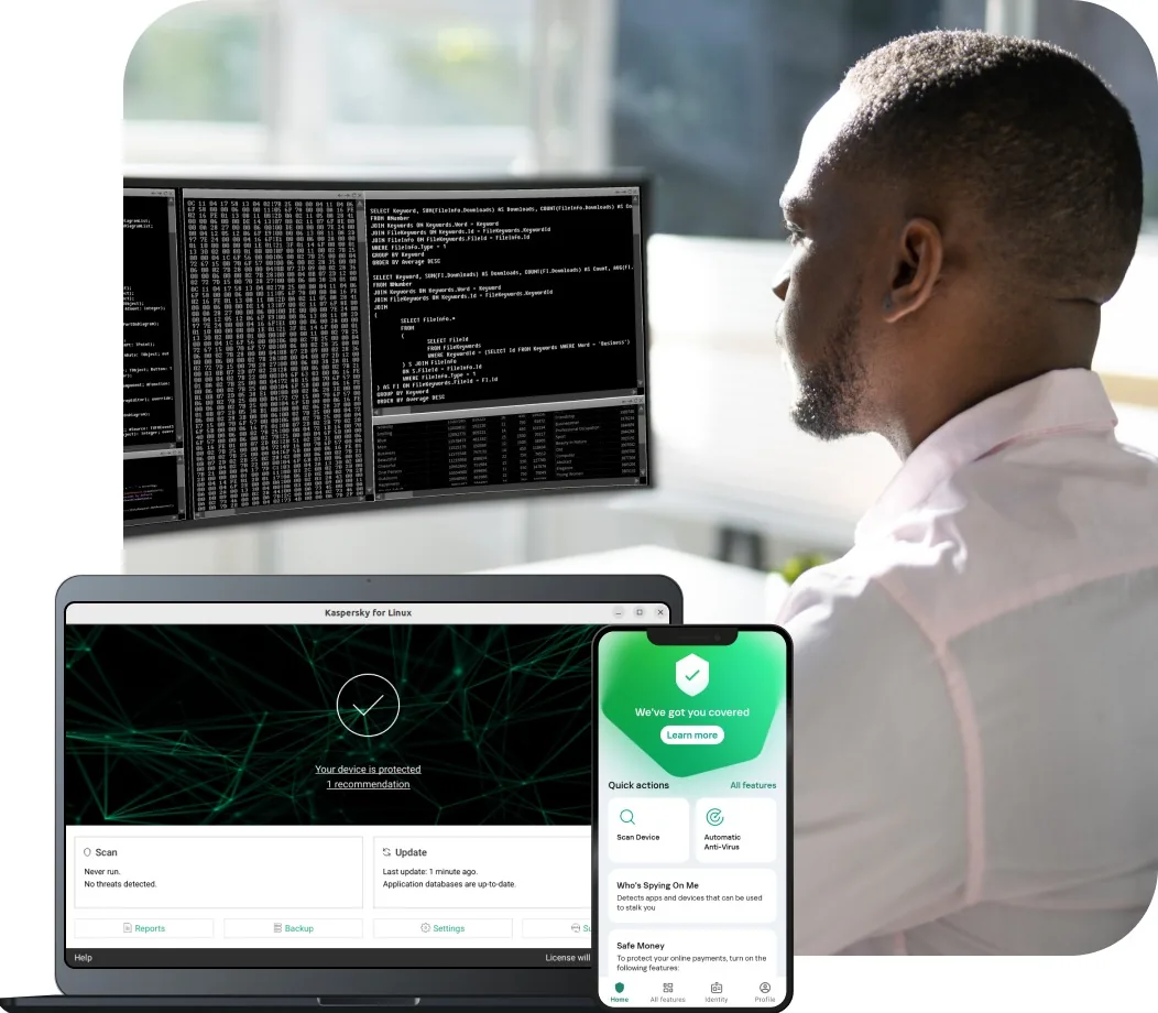 Kaspersky for Linux 보호 기능 공식 이미지
