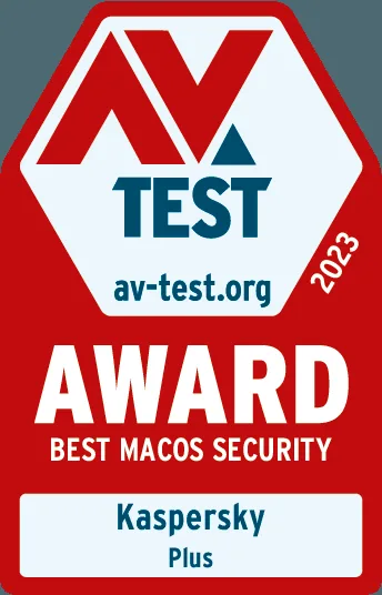 Prêmio AV-TEST Best macOS Security para Kaspersky Plus